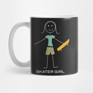 Funny Womens Skateboarding Design Mug